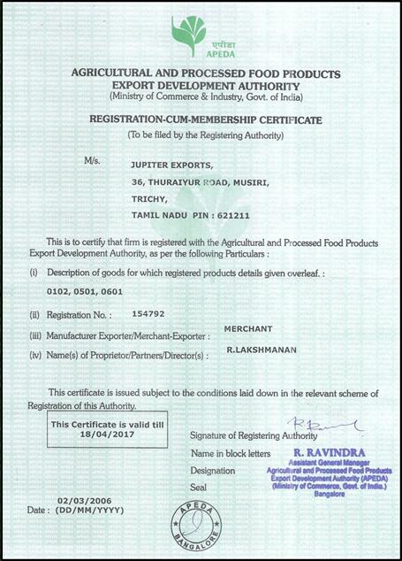 Agricultural & Processed foods Export Development Authority (APEDA)